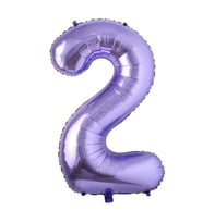 Mor Renk 2 Rakam Folyo Balon 100 cm