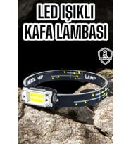 Kamp Feneri Balıkçı Feneri Başlıklı Suya Dayanıklı Kafa Lambası