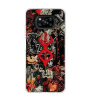 Poco X3 Pro / X3 NFC Uyumlu Berserk Tasarımlı Şeffaf Telefon Kılıfı