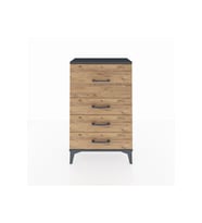 Arges Komodin 4 Çekmeceli 60x30x96 Antrasit-Çam