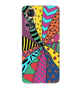 PrintiFy Honor 50 ile Uyumlu Retro Color 4  Kamera Korumalı Şeffaf  Kılıf
