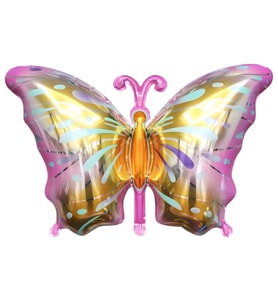 Pırıltılı Pembe Gold Kelebek Folyo Balon 1 Adet