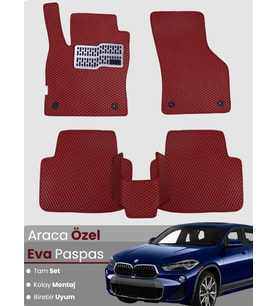 BMW X2 F39 (2017-2023) Uyumlu EVA Paspas Tam Set–Araca Özel,Su Geçirmez,Hızlı ve Kolay Montaj