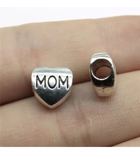 Mom, Takantakana Worldshop, Pandora, Bileklik Uyumlu, Gümüş, Charm  (1Adet)