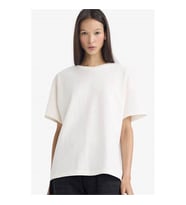 Defacto Oversıze Ekru Kadın T-Shirt E4935AX/WT32