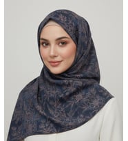 İpekal Mono Organik Pamuk Eşarp -  06248 (Lacivert-Pudra)