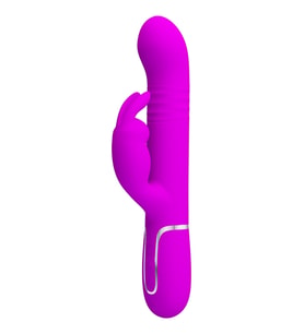 Multifonsiyonlu Rabbit 7 Titreşimli Oynarbaşlı Pembe Vibratör
