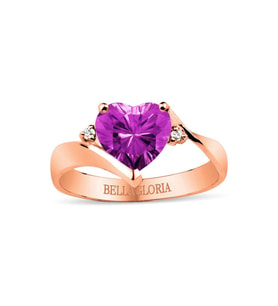 Bella Gloria Ametist Roz Aşk Yüzüğü (GPY0043)