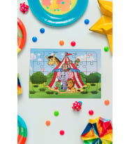 Ahşap 24'lü Yapboz Sirk Puzzle