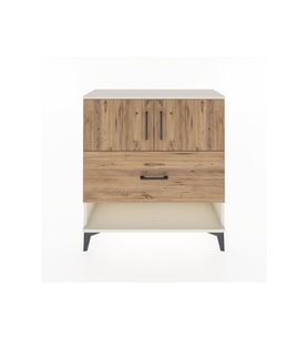 Arges Şifonyer 2 Raflı Tek Çekmeceli 2 Kapaklı 88x30x96 Aytaşı-Çam