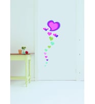 SIA DUVAR SÜSÜ (STİCKER) KALP DESENLİ PVC 48X33X0,5CM