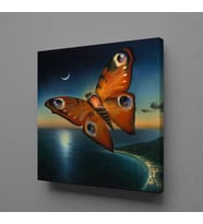 KELEBEK VE DENİZ KANVAS TABLO 170x170cm
