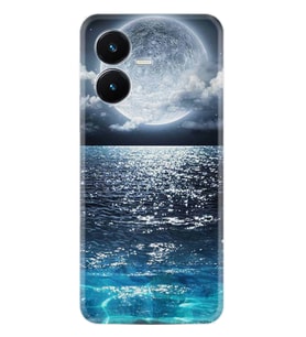Vivo Y22S Kılıf Resimli Desenli Baskılı Silikon Great Moon 1301