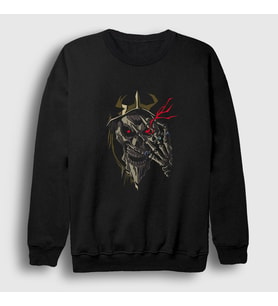 Presmono Unisex Siyah Momonga Anime Overlord Sweatshirt 455041tt