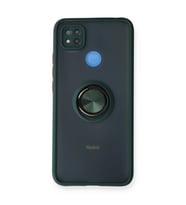 Xiaomi Redmi 9c Kılıf Montreal Yüzüklü Silikon Kapak - Yeşil
