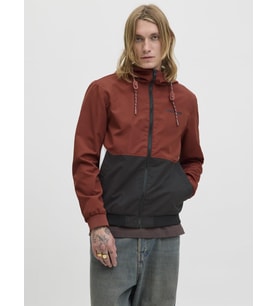 Jack & Jones Erkek Kapüşonlu Bomber Ceket Mont - Rush (Kırmızı)