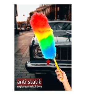 ModaCar Anti-Statik Toz Alma Püskülü Torpido Koltuk Kaporta Toz Alma Püskülü