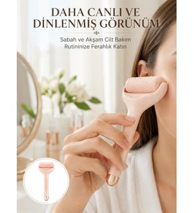 Soğuk Jel Başlıklı Buz Silindiri Yüz Masaj ve Bakım Aleti Yeni Nesil