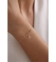 Slim Kelebek Sallantılı Işıltılı Bileklik