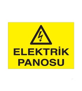 Elektrik Panosu Uyarı Levhası 20x30cm (Karışık)