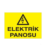 Elektrik Panosu Uyarı Levhası 20x30cm (Karışık)