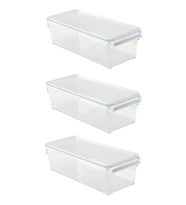 3'lü Şeffaf Dolap İçi Organizer Saklama Kabı Seti 360x150x100 mm