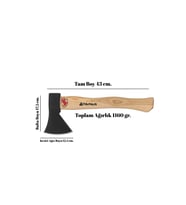 Yapar Ahşap Saplı Dövme Çelik Kamp Baltası 1 Kg