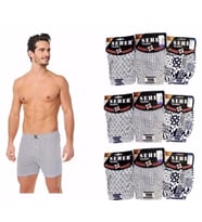Seher Yıldızı Erkek Desenli Boxer 007 - 12 Adet (Karışık)