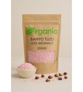 Doğal Gül Aromalı Banyo Tuzu 250gr, Rahatlatıcı ve Yenileyici Ayak Bakımı