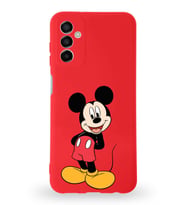 Samsung Galaxy A04s Uyumlu Lansman Kılıf Altı Kapalı İçi Kadife  Mickey Mouse-B Tasarımlı  Kapak (Şeffaf)