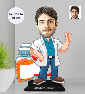Kişiye Özel Eczacı Erkek Ahşap Eco Biblo -1