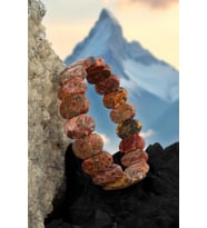 Leopar Jasper Doğal Taş Oval Kesim Bileklik