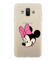 Samsung Galaxy J7 Duo Kapak Minnie Mouse Tasarımlı Şeffaf Silikon Kılıf
