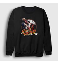 Presmono Unisex Siyah Ryu Vs Ken Street Fighter Sweatshirt 411288tt