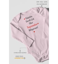 Teyzeye Özel Uzun Kollu Bebek Body %100 Pamuk