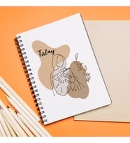 Tesettürlü Kız Karakter Tasarımlı Defter Kişiye Özel