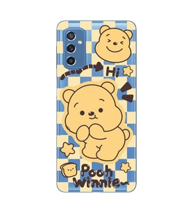 Samsung Galaxy M52 Uyumlu Winnie The Pooh Desenli Şeffaf Telefon Kılıfı