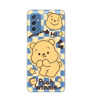 Samsung Galaxy M52 Uyumlu Winnie The Pooh Desenli Şeffaf Telefon Kılıfı
