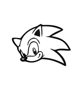 Sonic (head) Sticker Araba Oto Arma Duvar Sticker Ev Dekoratif Çıkartma 20 Cm