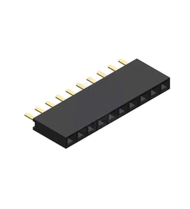 10 Pin Tek Sıra Dişi Header 180 Derece 1x10 Pin 2.54mm Soket Konnektör Breadboard Pcb Devre Bağlantı