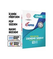 2026 MEB ÖZEL EKPSS Lisans 15li Deneme Fasikül Paketi (A4 Büyük Boyutlu Renkli Baskı Güncel)
