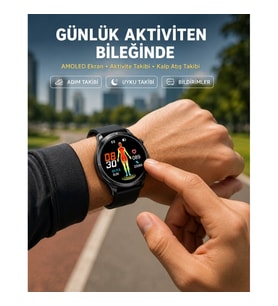 Mey İthalat® 3 Kordonlu AMOLED Akıllı Saat – Sağlık Takipli