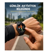 Mey İthalat® 3 Kordonlu AMOLED Akıllı Saat – Sağlık Takipli