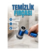 LED Ekranlı Kablosuz Döner Elektrikli Temizlik Fırçası Şarjlı Kir Giderici