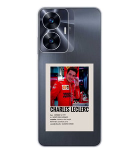 Realme C55 Uyumlu Charles Leclerc Desenli Şeffaf Telefon Kılıfı