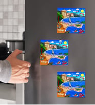 Fethiye Tasarımlı 3'lü Ahşap Magnet