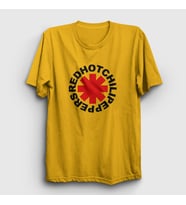 Presmono Unisex Sarı Logo Red Hot Chili Peppers T-Shirt 107288tt (Sarı)