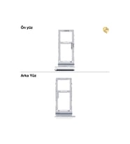 Samsung Galaxy A71 5G Sim İç Yuvası Çiftli ile Uyumlu Gümüş Çiftli sim yuvası ikili sim tepsisi çiftli sim aparatı dual sim çekmecesi