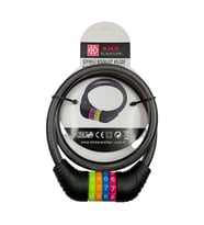 Fixonic B.H.D BHD00578 80cm 12mm Şifreli Bisiklet Kilidi PVC Kaplı Çelik Halat (Siyah)