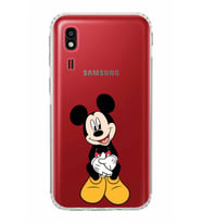 Samsung Galaxy A2 Core  Kamera Korumalı  Kapak Mickey Mouse Tasarımlı  Şeffaf Kılıf